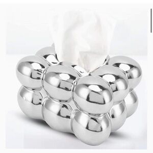 Silver tissue/napkin dispenser